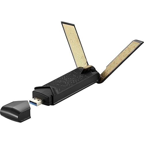 ASUS WiFi 6 AX1800 USB WiFi Adapter (USB-AX56) - Dual Band WiFi 6 Client, 2x2 Support, Gaming & Streaming, Plug-and-Play, WPA3 Network Security, MU-MIMO, Beamforming