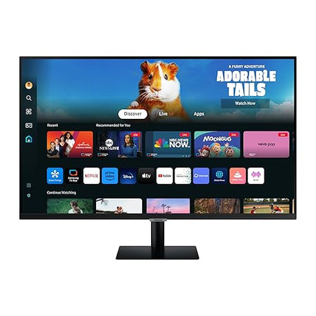 Samsung 32 inch M5 Black FHD Smart Monitor with Smart TV Apps, Gaming Hub, Multiple ports (LS32DM500ENXGO) [Canada Version] (2024)