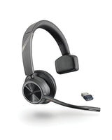 Poly - Voyager 4310 UC Wireless Headset (Plantronics) - Single-Ear Headset with Boom Mic - Connect to PC/Mac via USB-A Bluetooth Adapter, Cell Phone via Bluetooth - Works with Teams, Zoom & More USB-A Bluetooth Adapter Headset