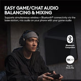 Logitech G Astro A50 X Omni-Platform Wireless Gaming Headset + Base Station for PS5, Xbox, PC: PLAYSYNC Video & Audio Switcher, HDMI 2.1 4K 120Hz VRR, <24 bit/48 kHz, 24hr Battery, 2.4GHz & BT - Black Black PLAYSYNC Video & Audio