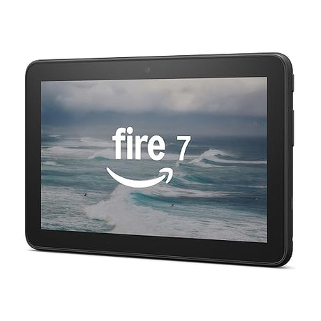 Amazon Fire 7 tablet, 7” display, read and watch, under $60 with 10-hour battery life, (2022 release), 32 GB, Black 32 GB Without Special Offers Black Fire 7