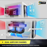 Antec P10 FLUX, F-LUX Platform, 5 x 120mm Fans Included, Reversible & Swing-Open Front Panel, Air-Concentrating Filter, 5.25 ODD, Fan-Speed Control, Sound-Dampening Side Panels, Mid-Tower Silent Case