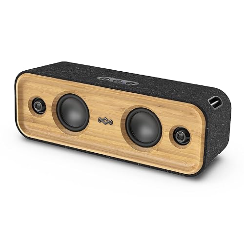 House of Marley Get Together 2 : Portable Speaker with Wireless Bluetooth Connectivity, 20 Hours of Playtime and Sustainable Materials, IP65 Dust and Water Resistance, Signature Black