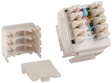 C2G 03801 Cat3 RJ11/RJ12 Keystone Jack, White