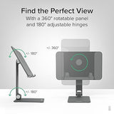 Plugable Magnetic iPad Stand for iPad Pro 12.9 (2022) – Strong Magnetic Mount, 360° Rotation, Foldable & Portable Tablet Holder (AMS-STAND13)