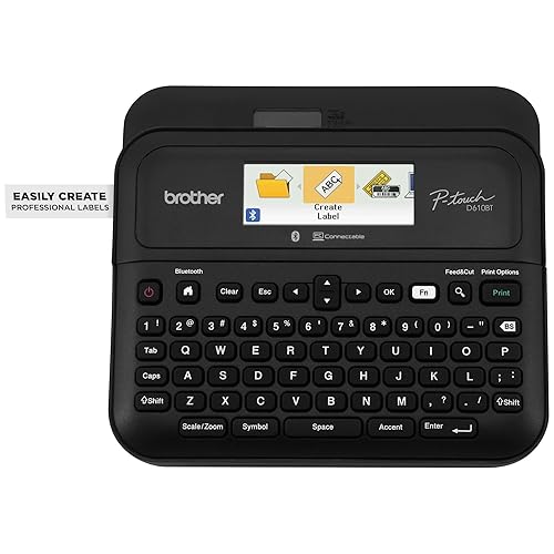 Brother P-Touch PT- D610BT Business Professional Connected Label Maker | Connect and Create via Bluetooth® on TZe Label Tapes up to ~1 inch, White