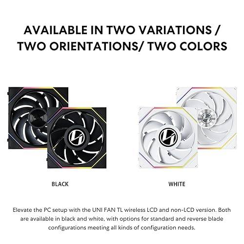 Lian Li UNI Fan TL 120 Wireless - Triple Pack - 2.4 GHz Wireless Controller Included - Daisy Chain & Infinity Mirror Design - Controller Required - Black (12TL1W3B)