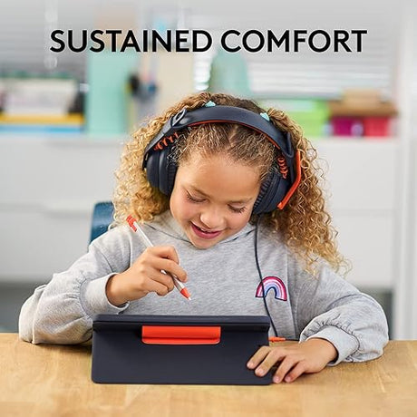 Logitech Zone Learn Wired Headsets for Learners, Comfortable and Adjustable fit for Kids, Replaceable Accessories, Mic, 3.5mm AUX and USB-C, for Windows/macOS/iPadOS/Android/Mobile