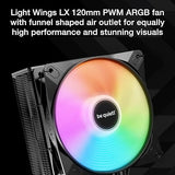 be quiet Pure Rock 3 LX CPU Air Cooler | 4 High Performance 6mm Heat Pipes with HDT Technology | 120mm Quiet ARGB PWM Fan | AMD:AM4 AM5/Intel LGA 1700/1150/1151/1200 | Black | BK040