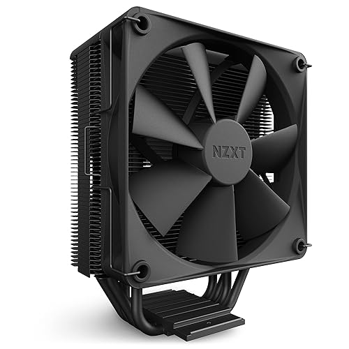 NZXT T120 CPU Air Cooler - RC-TN120-B1 - Conductive Copper Pipes - Fluid Dynamic Bearings - AMD and Intel Compatibility - Black T120 Black