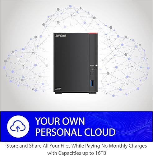 BUFFALO LinkStation SoHo 720 2-Bay Professional Office NAS 4TB (2x2TB) with Hard Drives Included 4TB (2x2TB) LS SoHo 720 | Max 1GbE Speed