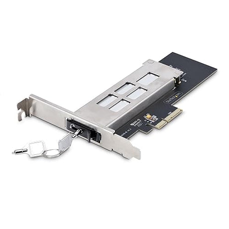 StarTech.com M.2 NVMe SSD to PCIe x4 Mobile Rack/Backplane with Removable Tray for PCI Express Expansion Slot, Tool-Less Installation, PCIe 4.0/3.0 Hot-Swap Drive Bay, Key Lock (M2-Removable-PCIE-N1)