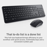 Dell KM3322W Keyboard and Mouse - Black KM3322W Black