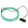 Black Box FOPT50M3-SC-6AQ-3 OM3 50-Micron Multimode Fiber Optic Pigtail - 6-Strand, Ofnr, PVC, SC, Aqua, 3-M (9.6-ft.)