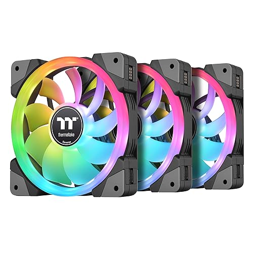 Thermaltake SWAFAN EX 12 RGB PC Desktop Cooling Fan, 3 Pack, 500