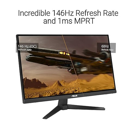 ASUS TUF Gaming 24” (23.8” viewable) 1080P Monitor (VG249QE5A) - Full HD, Overclock to 144Hz, IPS, Extreme Low Motion Blur Sync, 1ms, Speakers, Variable Overdrive, DisplayWidget Center, 3 yr Warranty 24 FHD 144Hz IPS 125% sRGB