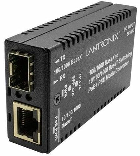 Transition Networks M/GE-PSW-PSE-01-NA Poe Media Converter 1ge Perp Tp To Fibe Sfpr Mini 802.3at Pse