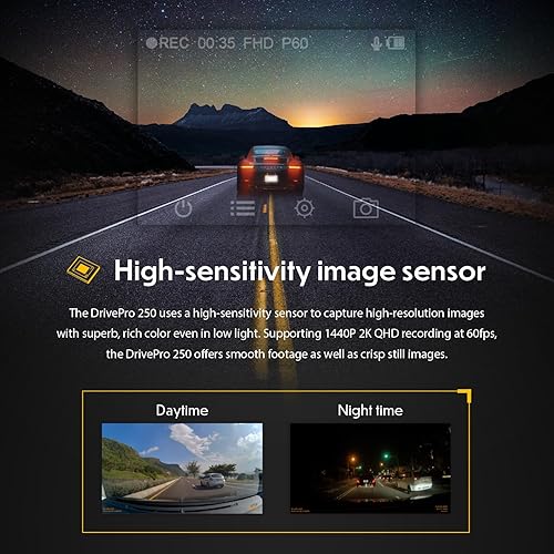 Transcend Dashcam DrivePro 250 Car Video Recorder Dash Cam Full HD 64GB MicroSD