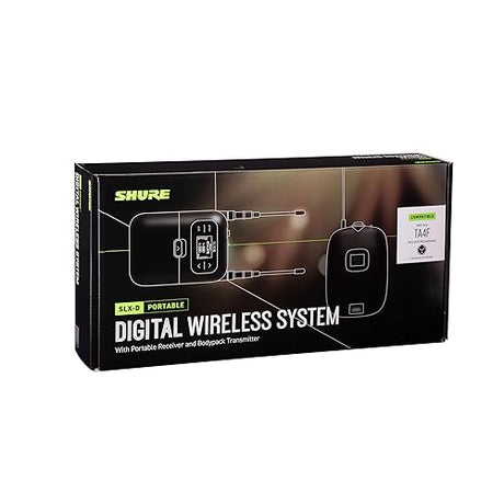 Shure SLXD15 Portable Digital Wireless Bodypack System with SLXD1 Bodypack Transmitter and SLXD5 Single-Channel Portable Receiver - Microphone/Instrument Cable Sold Separately | G58 Band (SLXD15-G58) G58 Band (470-514 MHz)