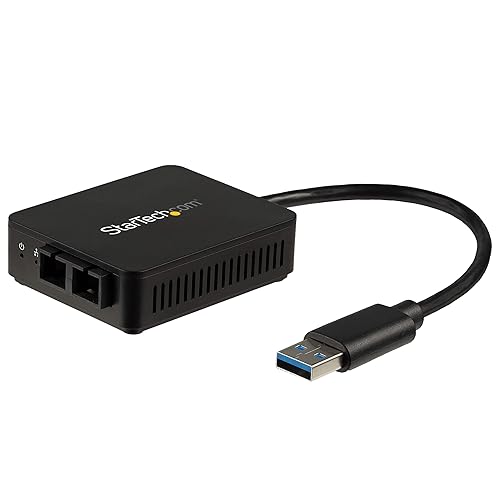 StarTech.com USB to Fiber Optic Converter - 1000Base-SX SC - MM - Windows/Mac/Linux - USB 3.0 Ethernet Adapter - Network Adapter (US1GA30SXSC) SC 1000Base-SX / USB A