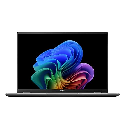 ASUS Vivobook 16 Flip Laptop, Copilot+ PC, 16” OLED 3K 120Hz Touch Display, Intel® Core™ Ultra 7 256V, Intel® Arc™ Graphics, 16GB Memory, 512GB SSD, Matte Gray, TP3607SA-DS74T OLED | Ultra 7