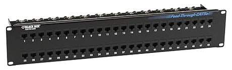 Black Box Network Services Cat5e Feed-Through Patch Panel Unshield