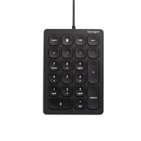 Kensington Wired Numeric Keypad with Plug & Play USB Connection, 21-Key Numpad with 4 Shortcut Keys for PC, Laptops and Other Devices (K79820WW)