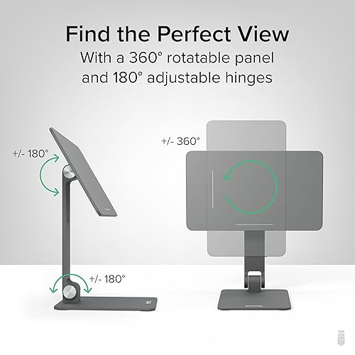 Plugable Magnetic Tablet Holder for iPad Pro 11 (1st/2nd/3rd/4th Gen, M2) iPad Air 10.9/11 (4th/5th Gen, M2), MagSafe Compatible, Portable Foldable 360° Rotating Stand (AMS-STAND11)