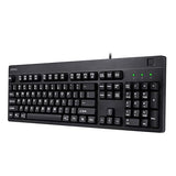 Adesso TAA Compliant Fingerprint Keyboard with AES 256 Encryption USB Wired Full Size 104 Key Layout Windows Hello Compatible Made in Taiwan for Government Business Education AKB-630FB-TAA