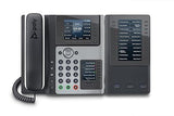 Poly Edge E450 IP Phone - Corded - Corded/Cordless - Wi-Fi, Bluetooth - Desktop - Black - VoIP - IEEE 802.11a/b/g/n/ac - 2 x Network (RJ-45) - PoE Ports