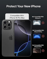 Belkin ScreenForce UltraGlass 2 Treated Screen Protector for iPhone 16 Pro Max - Scratch-Resistant, 9H Hardness Tested Glass w/Slim Design & Easy Align Tray for Bubble-Free Application