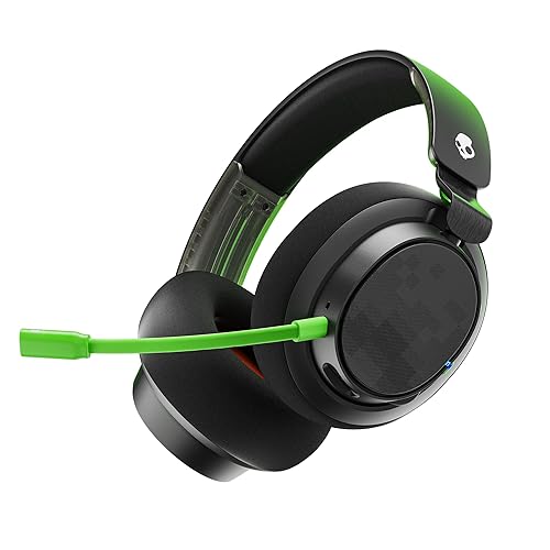 Skullcandy SLYR Pro Wireless Multi-Platform Over-Ear Gaming Headset with Ultra Low Latency USB-A Transmitter, Compatible with Xbox, PC, Nintendo Switch or PlayStation - Black/Green Xbox Wireless