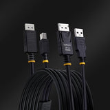 StarTech.com 6ft (1.8m) DisplayPort and USB 5Gbps KVM Cable, 4K 60Hz Universal Compatible DP/USB Combo Cable for KVM Switches