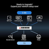ASUS QG-U1050, 5-Port 2.5G Unmanaged Switch, Support 4 Intelligent Modes, Home Network Hub, Office Ethernet Splitter, Plug and Play, Easy Setup, Desktop, Silent Operation