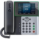 Poly Edge E550 IP Phone - Wired - NFC, Wi-Fi, Bluetooth - Desktop - VoIP - IEEE 802.11a/b/g/n - 2 x Network (RJ-45) - PoE Ports
