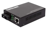 Intellinet Multimode SC Gigabit Ethernet Fiber Media Converter, Autonegotiation, 10/100/1000Base-T to 1000Base-SX, up to 1,800 ft. (550 m), 850 nm - 508544 10/100/1000Base-T to 1000Base-SX (SC) Multi-Mode