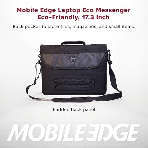 Mobile Edge MECME1 Eco-Friendly Canvas Messenger Bag (Black)