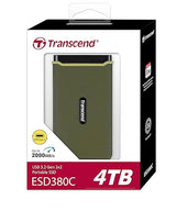Transcend 4TB USB 3.2 Gen 2x2 USB Type-C ESD380C Portable SSD Solid State Drive TS4TESD380C