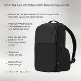 Incase A.R.C. Daypack 24L – Travel Backpack and Laptop Bag for School - Fits up to 16 inch Laptop - 4 Zippered Compartments, 2 Water Bottle Pockets - Commuter and College Backpack - Black