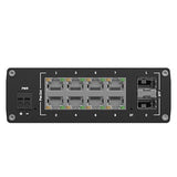 Teltonika TSW202 Managed PoE+ Switch, 8 x Gigabit Ethernet, 2 x SFP, Profinet Certified, Integrated DIN Rail Bracket, Durable Design