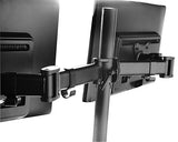 Kantek Dual Monitor Arm, Stand Mounts 2 Screens up tp 27, 2 Articulating Adjustable Arms Hold 18lbs, Desk and Grommet Mount, Cable Management, VESA Grommet Mount/Desk Clamp Dual Monitor Arm