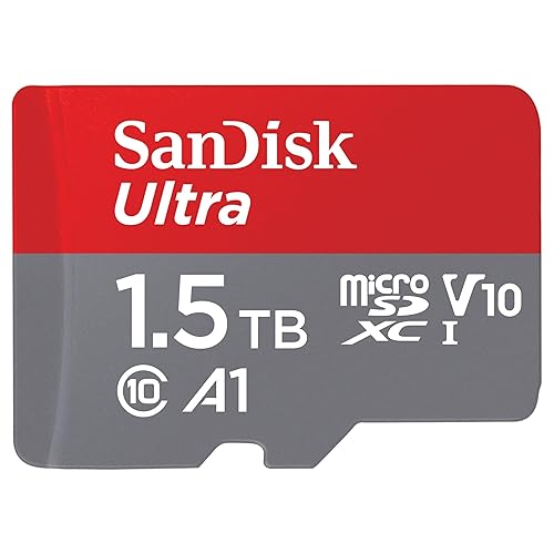 SanDisk 1.5TB Ultra microSDXC UHS-I Memory Card with Adapter - Up to 150MB/s, C10, U1, Full HD, A1, MicroSD Card - SDSQUAC-1T50-GN6MA 1.5TB Memory Card Only