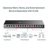 TP-Link 16 Port Gigabit Switch, Easy Smart Managed, Plug & Play, Limited Lifetime Protection, Desktop/Wall-Mount, Sturdy Metal w/Shielded Ports, Support QoS, Vlan, IGMP and LAG (TL-SG116E) 16 Port | Enhanced Features