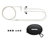 Shure SE215 PRO Wired Earbuds -Professional Sound Isolating Earphones, Clear Sound & Deep Bass, Single Dynamic MicroDriver, Secure Fit In Ear Monitor, plus Carrying Case & Fit Kit - Clear (SE215-CL)