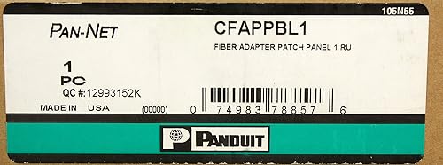 Panduit CFAPPBL1 24-Port Flat Multi-Mode Fiber Patch Panel, Black