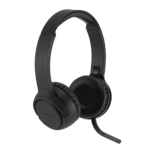 Kensington H1050 EQ Wireless Headset with Microphone, Bluetooth 5.4, ENC Microphone, Earcup Controls, Black (K80182WW) Wireless/On-ear Black