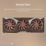 ASUS GeForce RTX™ 5080 16GB GDDR7 Noctua OC Edition (Three Noctua NF-A12x25 G2 PWM 120mm Fans, 16GB DDR7, Optimized Vapor Chamber, Phase-Change GPU Thermal pad, 0dB Technology, Dual BIOS and More) Noctua RTX5080|OC