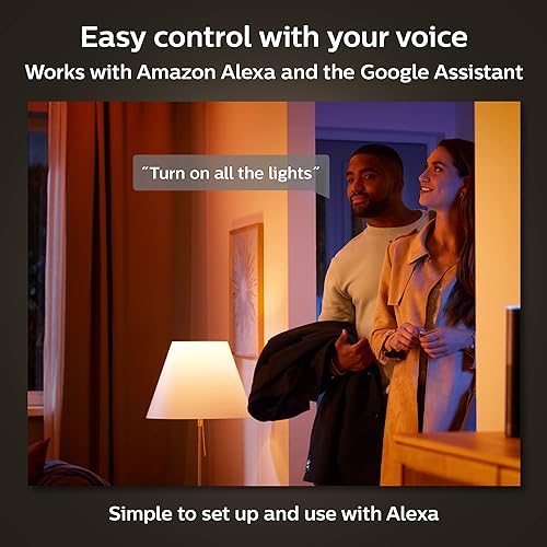 Philips Hue White Ambiance 7W Equivalent 40W Filament ST19 Base E26 LED Smart Bulb, Warm-to-Cool White Light, Bluetooth & Zigbee Compatible, Voice Activated with Alexa & Google Assistant