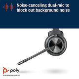 Poly - Voyager 4310 UC Wireless Headset (Plantronics) - Single-Ear Headset with Boom Mic - Connect to PC/Mac via USB-A Bluetooth Adapter, Cell Phone via Bluetooth - Works with Teams, Zoom & More USB-A Bluetooth Adapter Headset