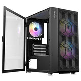 ANTEC NX200M RGB, Large Mesh Front Panel, USB3.0 Ready, 3 x 120mm RGB Fixed Mode Fans Included, TG Swing Side Panel, Up to 5 Fans Simultaneously, 240mm Radiator Support, Mini-Tower M-ATX Gaming Case